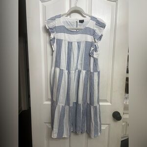 J crew Striped Blue and White Dress